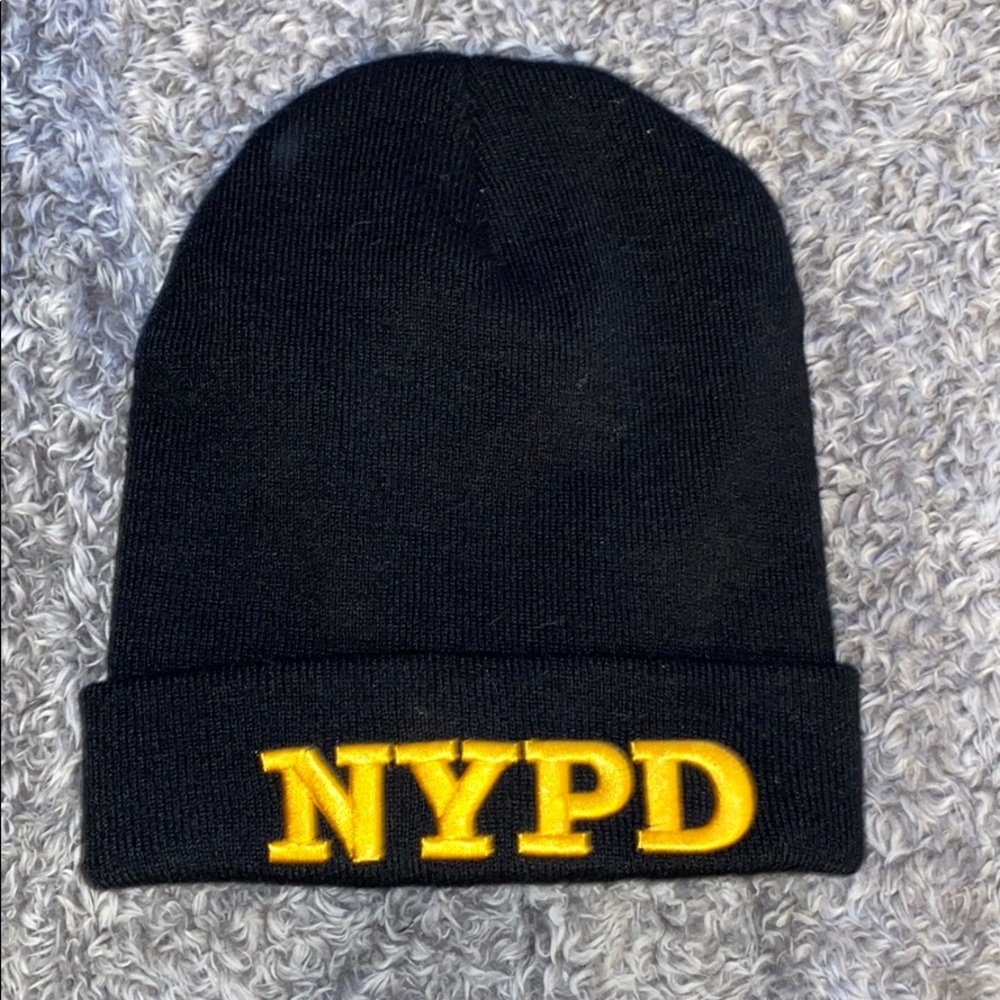 NYPD black beanie NWOT